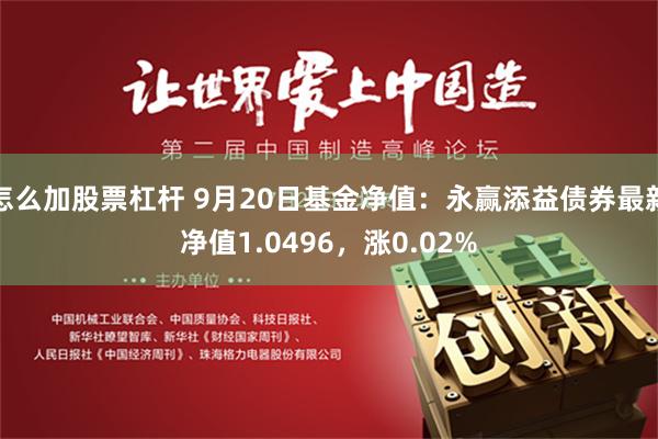 怎么加股票杠杆 9月20日基金净值：永赢添益债券最新净值1.0496，涨0.02%