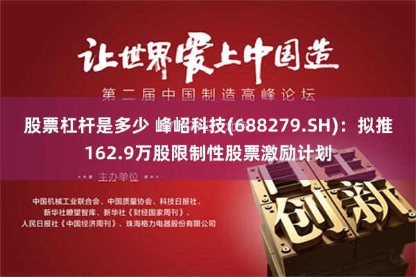 股票杠杆是多少 峰岹科技(688279.SH)：拟推162.9万股限制性股票激励计划