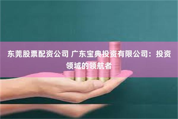 东莞股票配资公司 广东宝典投资有限公司：投资领域的领航者